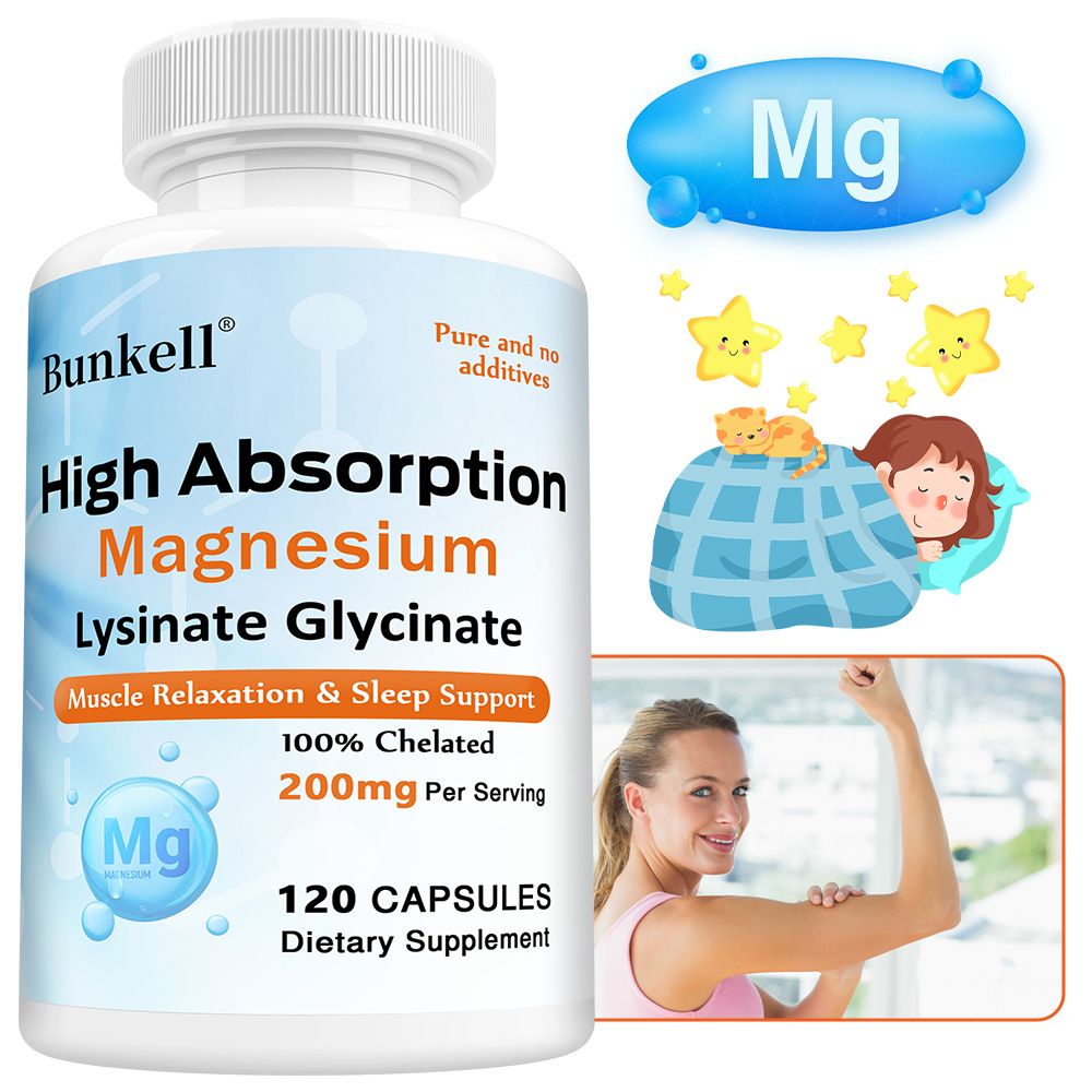 Magnesium Glycinate Capsule - Magnesium Lysine Glycinate Capsules, 200 Mg,