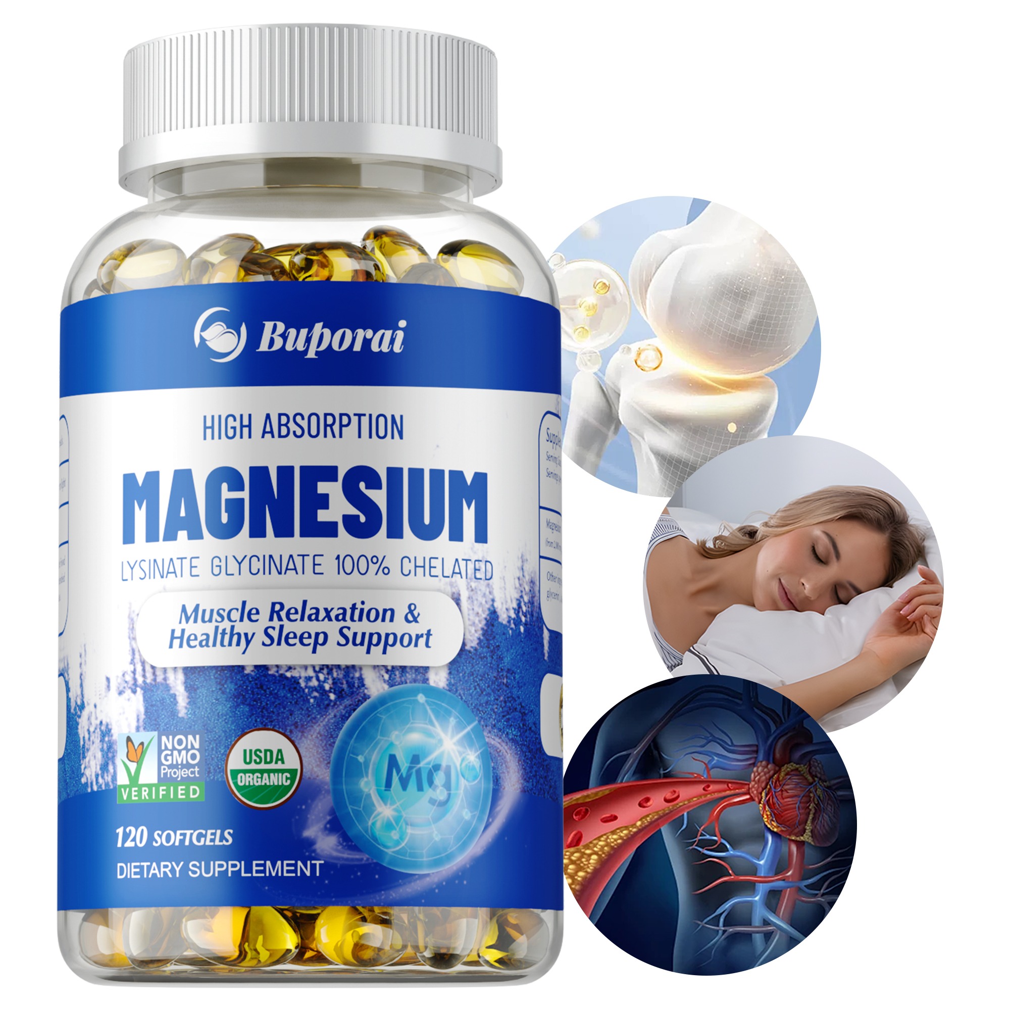 Magnesium Glycinate Capsule - Magnesium Glycinate Capsules - Supports Heart,