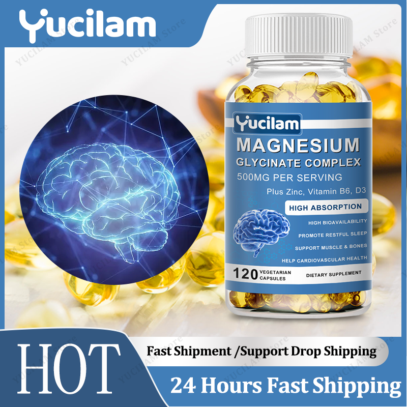 Magnesium Glycinate Capsule - Magnesium Glycinate Supplement 500mg & Zinc,