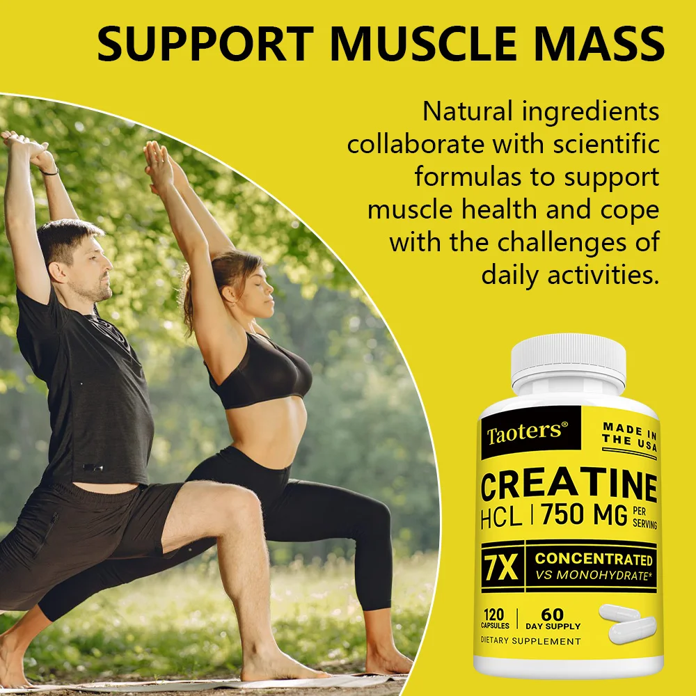 Creatine Hcl Capsule - HCL Creatine Supplement, Enhances Focus, Strength,