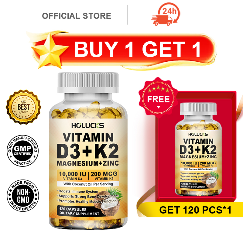Buy 1 Get 1 Free! Vitamin D3+K – Magnesium Glycinate Capsule Bewertung und Preis