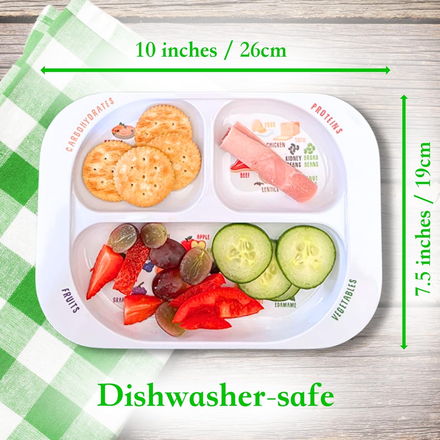 Divided Portion Plate for Kids – Nutrition & Fitness Hub Photos Bewertung und Preis