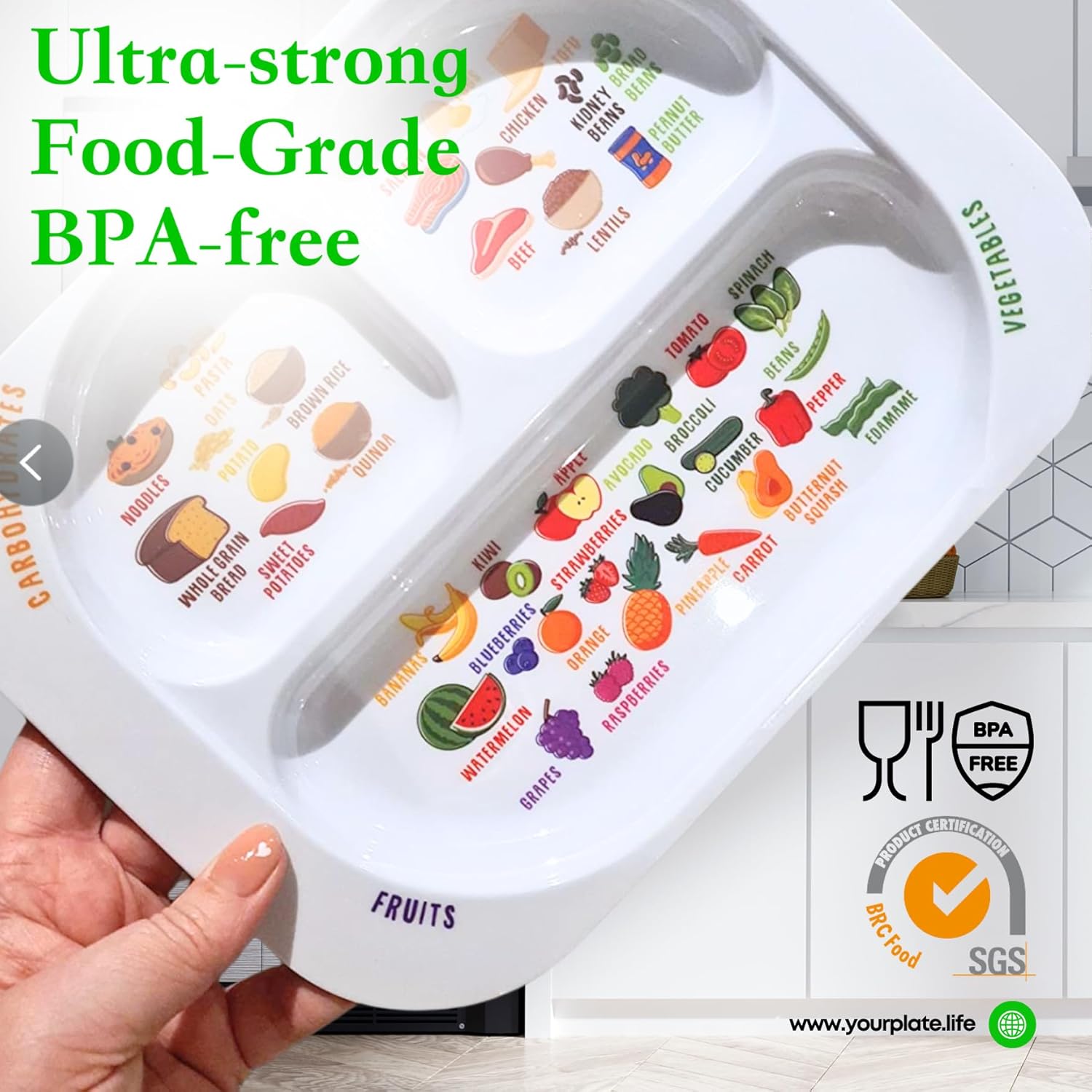 Divided Portion Plate for Kids – Nutrition & Fitness Hub Photos Bewertung und Preis
