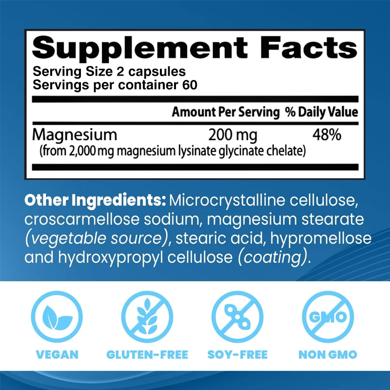 Magnesium Glycinate Lysinate - – Magnesium Glycinate Capsule Bewertung und Preis
