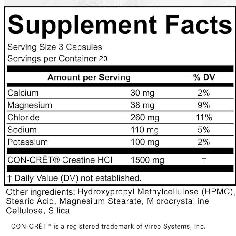 Creatine HCL Capsules 50 Serv/ – Creatine Hcl Capsule Bewertung und Preis